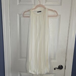 Zara Elegant Ivory Mini Dress